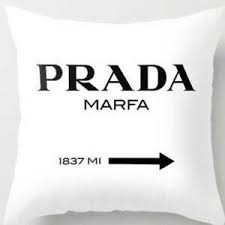 Prada Marfa Cushion Scatter Throw Pillow Art Decor Interior Pillow Art Art Decor Prada Marfa
