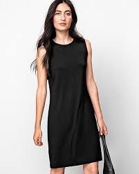 Eileen Fisher Viscose Jersey Crewneck Tank Dress Black Tank Dress Elegant Dresses For Women Casual Dresses For Women