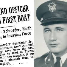 The first man to storm the beaches of Normandy was a Marylander who was  shot twice and lived to be 90