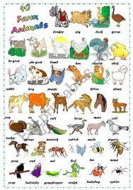 Find 40 Farm Animals Esl Worksheet By Vanda51