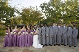 Purple And Grey Bridal Party Davids Bridal Bridesmaid Dresses Wisteria Wedding Colors Bridal Bridesmaid Dresses