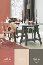 Elegant Salmon Pink Contrasts With A Dark Almost Shiny Grey While Touches Of Gold Add Something Of The Sub Green Colour Palette Colorful Interiors Home Decor