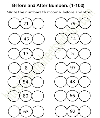 Choose one glyph of the alphabet and draw it in 100 different ways in the small squares below. Mathematics Preschool Before After Between Worksheet 3 1 100