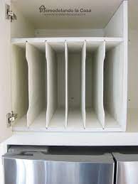 Check spelling or type a new query. Diy Above Fridge Tray Divider Diy Cupboards Kitchen Organization Diy Kitchen Organization