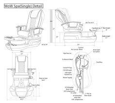Salon pedicure chair dimensions manufacturers featured at alibaba.com use creative styles and inventive methods that ensure the final product is flawless. Wow Single Spa Pedicure Chair With Magnetic Jet And Built In Remote Naildepot Us Salon Spa Nail Furniture And Pedicure Spa Mega Supply