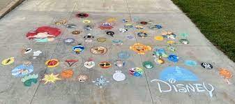 Disney Chalk Art A Virtual Art Tour Through Disney History The sidewalk chalk art is being done by a florida artist who happens to love disney. disney chalk art a virtual art tour