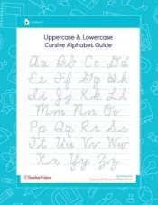 Free printable english handwriting practice worksheets in print manuscript and cursive script fonts. Free Cursive Alphabet Printable Worksheet Teachervision