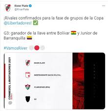 Regras do sorteio dos grupos da libertadores 2021. River Plate Copa Libertadores 2021 Ya Conoce A Sus Rivales De La Ronda De Grupos Del Torneo Nczd Futbol Internacional Depor