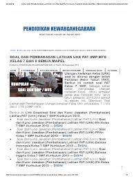 Soal Ukk Pat Kls 7 8 Kurikulum 2013 Pdf