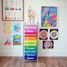 How To Setup A Classroom Or Art Room Organization Colorful Art Supplies Art Room Art School Supplies