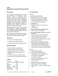 Systematic Layout Planning Slp