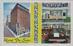 De Soto Hotel Downtown Locust At Eleventh St Louis Mo Absolutely Fireproof Hotel St Louis Postcard