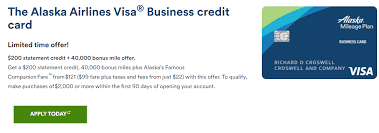 In addition to an annual fee of $50 for the card account, alaska airlines visa business also comes with a $25 annual fee for each card issued. Bank Of America Alaska Airlines Business Card 40 000 Miles 200 Bonus Doctor Of Credit