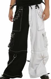 Black And White Split Jeans Mens Tripp White Black Two Tone Split Leg Pants With Zip Off Legs To Shorts Black And White Pants Nyc Clothes Clothes