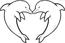 Heartsnail valentines coloring pages printable coloring page image for kids of all ages. Dolphin Coloring Pages And Print For Free Printable Color Fish Miami Dolphins Codes Tures Colour Watercolor Painting Bottlenose Of Images Oguchionyewu