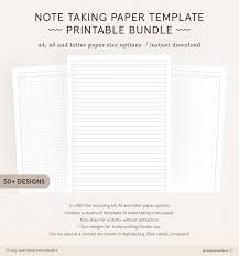 student note taking template printable pack a4 a5 and etsy australia
