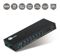 10-Port Industrial USB A&C 5Gbps Hub with Dual USB-C & Charging