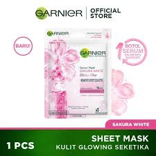 Garnier sakura white pinkish radiance gentle cleansing foam with sakura extract suitable even for sensitive skin. Jual Garnier Serum Mask Sakura White Water Glow 28g Terbaru Juni 2021 Blibli