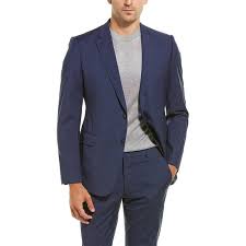 armani collezioni 2pc m line wool suit with flat front pant