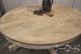 Can you use polyurethane on a wooden coffee table? Bleached Oak Coffee Table Second Finishes