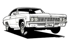 Black And White Camaro Clipart Cartoons And Hot Rods Swanson Artworks Car Drawings Art Cars Cars Coloring Pages