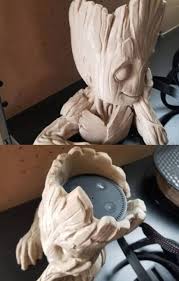 Informiert euch über 3d bausätze, hersteller, zubehör gerade als einsteiger stellt man sich häufig die. Groot Echo Dot Holder 3d Printing Projects 3d Printing Art 3d Printer Designs