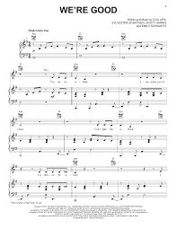 After working as a model, she signed with warner music group in 2015 and released her eponymous debut album in 2017. Dua Lipa We Re Good Sheet Music Notes Chords Download Printable Pdf 478137 Score