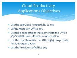 Cloud Computing Productivity Application Overviews Of Office Ppt Video Online Download