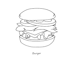 Food coloring pages for kids. Online Coloring Pages Coloring Page Big Burger Food Download Print Coloring Page