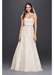 Can be worn for prom as well! Allover Lace A Line Strapless Wedding Dress David S Bridal