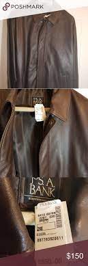 J S A Banks Brown Leather Jacket 2xb Brown Leather Jacket Leather Jacket Leather