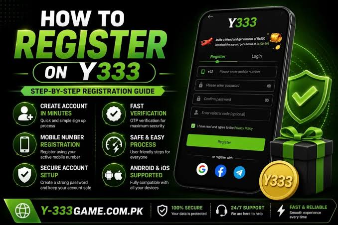 Y333 Register & Login Guide for Pakistani Users
