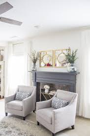 Not These Chairs But This Is How I Picture The Fireplace Side Of The Living Room No Tv Living Room Decor Traditional Living Room Bench Living Room Makeover