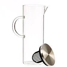Clearly filtered water filter pitcher 5. Elegant Chill Glass Carafe Water Pitcher For The Modern Home Thin Functional Scandinavian Design Premium Quality Borosilicate Glass Stainless Steel Lid 1300ml 44oz Pricepulse