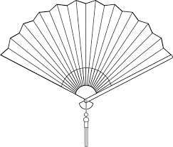 The chinese dancing fan was developed in the 7th century. Chinese Fan Line Art Free Clip Art Chinese Fans Line Art Free Clip Art