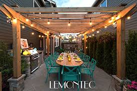 Chandeliers, bathroom lighting, pendants, ceiling lights Lemontec Commercial Grade Outdoor String Lights With 15 Hanging Sockets 48 Ft Black Weatherproof Cord Weatherproof Farmhouse Goals