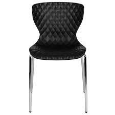 Flash Furniture Lowell Contemporary Black Plastic Stack Chair