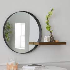 If You Want More Decor For Your Money Don T Buy A Mirror Without A Shelf Mirror Wall Decor Mirror Wall Wood Shelves