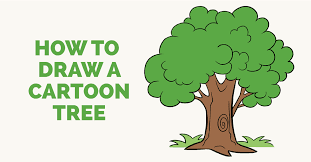 How To Draw A Cartoon Tree Easy Step By Step Drawing Guides Cartoon Trees Tree Drawing Simple Drawing Tutorials For Kids