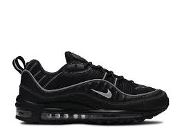 Air Max 98 Black Silver Nike 640744 013 Black Metallic Silver Oil Grey Vast Grey Flight Club