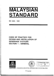 Similarly, sewerage industry guidelines issued by span on buffer distances for sewage treatment plants will continue to be used for those plants which are constructed to serve approved residential or mixed developments. Malaysian Standard Sewerage System Ms 1228 1991 Pdf Txt