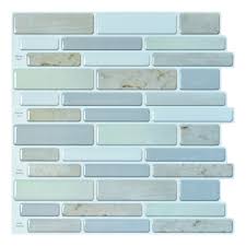 In house projects on 05/02/16. 10 Tiles Self Adhesive Wall Tile Peel And Stick Backsplash Tile For Kitchen 12 X12 Walmart Com Walmart Com
