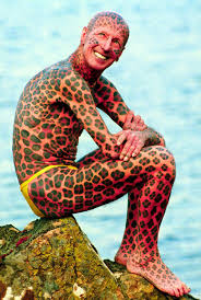 Abstract style colored puzzle picture tattoo of demonic face. Enigma Puzzle Tattoo Man