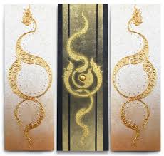 The muslims worshipped of allah and pray for his extreme blessing upon them,. Thai Art 3 Piece Artwork Thai Paintings For Sale Royal Thai Art