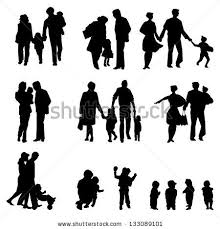 Father & daughter holding hands silhouette. Silhouette Father And Son Vector Father
