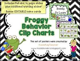 Behavior Clip Chart With Frogs And Chevron