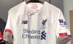 Liverpool S Away Kit For Next Season Leaked With Fans Unhappy Over Blue Badge Daily Mail Online