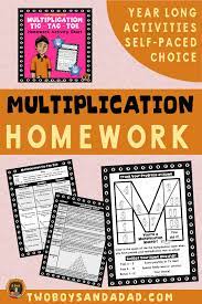 Here S A Fun Way To Assign Multiplication Homework That Is Self Paced Year Long And Includes Choi Teaching Multiplication Study Multiplication Math Strategies