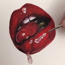 Colorful Realistic Drawing Of Lip Drawing Lipsdrawing Colorful Realistic Drawing Of Lip Drawing In 2020 Lippen Malerei Realistische Zeichnungen Lippe Zeichnungen