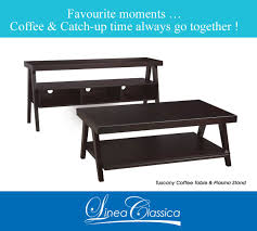 When you're ready to rearrange the room, casters help roll the table into place. Linea Classica Expresso Yourself With Our New Fashioned Tuscany Coffee Table Plasma Stand Facebook